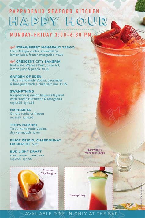 Menu at Pappadeaux Seafood Kitchen pub & bar, Albuquerque