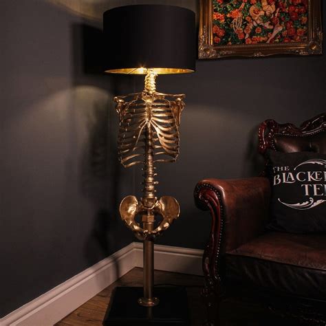 Skeleton Floor Lamp | Gothic Home Decor | Handmade by the Blackened ...