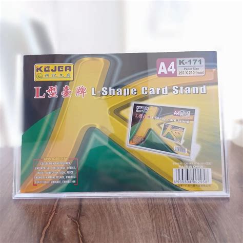Acrylic Display Stand - KEJEA K170 A4 Display L- Shaped Card Stand ...