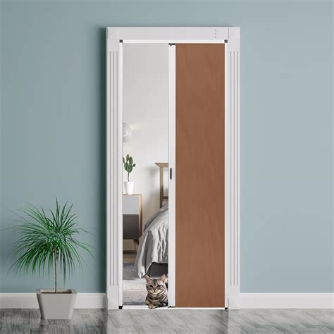 ROOMNEST No-Drilling Interior Accordion Door, Retractable Folding Door with Aluminum Frame and ...
