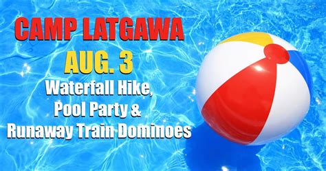 Waterfall Hike, Pool Party & Runaway Train Dominoes - All Ages, Camp ...