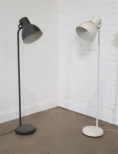 Lot - Pair of Ikea industrial style floor lamps (h182cm)
