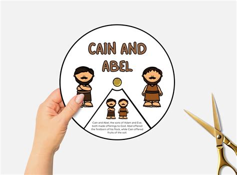 Cain and Abel, Printable Bible Coloring Wheel, Sunday School Craft ...