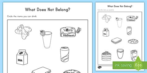 What Does Not Belong Worksheet / Worksheet