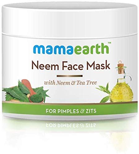 Mamaearth Neem Face Pack, With Neem & Tea Tree For Pimples & Zits 100 ...