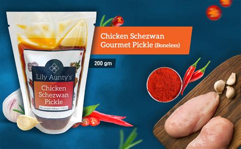 Lily Aunty's Chicken Schezwan Gourmet Pickle (Boneless) | Quantity ...
