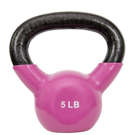 Sunny Health & Fitness 5 LB Kettlebell Vinyl Coated Weight for Full ...