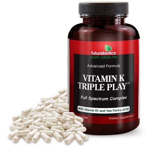 Buy Futurebiotics Vitamin K Triple Play Vitamin K2 MK7 Vitamin K2 MK4 ...