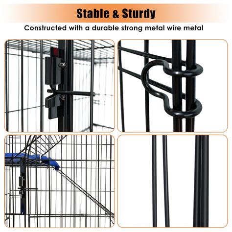 Buy Extra Large 6-Tier Cat Cage 77 Inchs Height for 1-5 Cats with ...