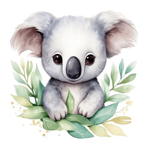 Watercolor Koala Cute Clip Art, Koala, Bear, Watercolor PNG Transparent ...