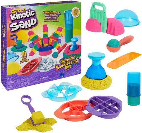 Amazon.com: Kinetic Sand Ultimate Sandisfying Set, 2lb of Pink, Yellow ...