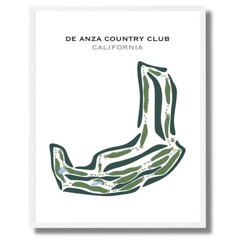 De Anza Country Club California Golf Course Map Home - Etsy