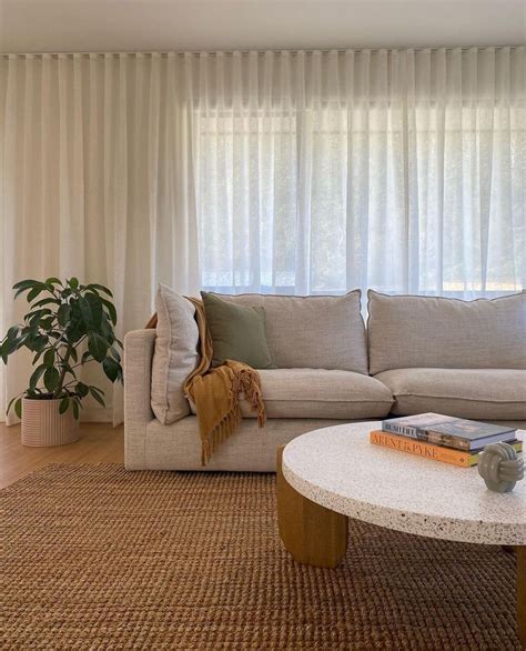 The beauty of linen blend sheer curtains in a living space! | Curtains ...