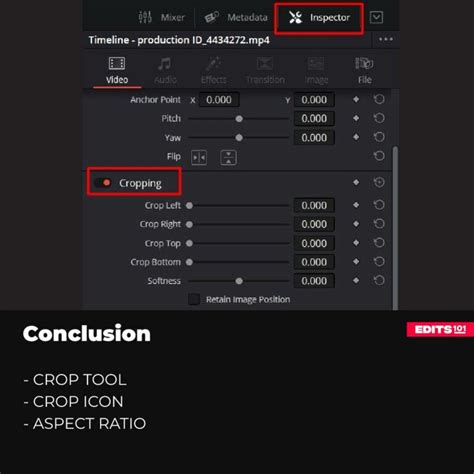 DaVinci Resolve Cropping 的图像结果