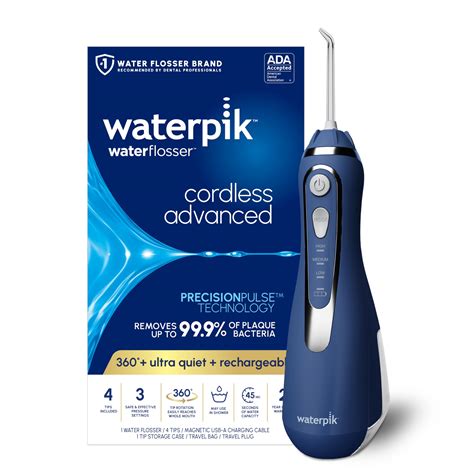 Waterpik Cordless Advanced 2.0 Water Flosser For Teeth, Gums, Braces, Dental Care With Travel ...
