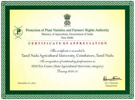 TNAU Agritech Portal :: TNAU Awards