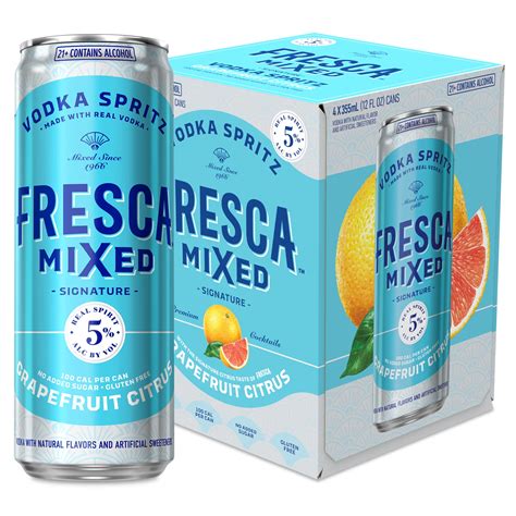 Fresca™ Mixed Vodka Spritz Grapefruit Citrus Canned Cocktails, 4 Pack ...