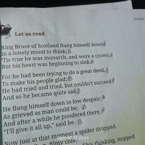 What is the rhyme scheme of the poem Try Again? – Discussion Forum