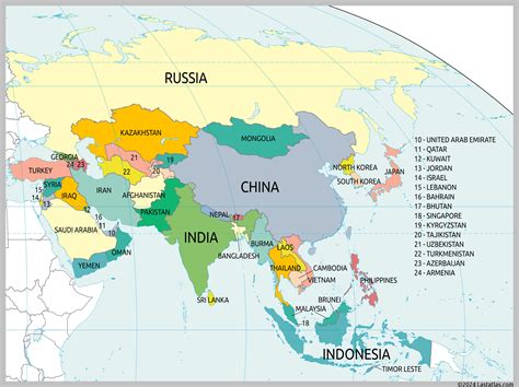 North Asia Countries List Map - Infoupdate.org