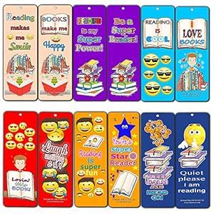 Creanoso Smiley Face Bookmarks Cards for Kids (30-Pack) - Emoji ...