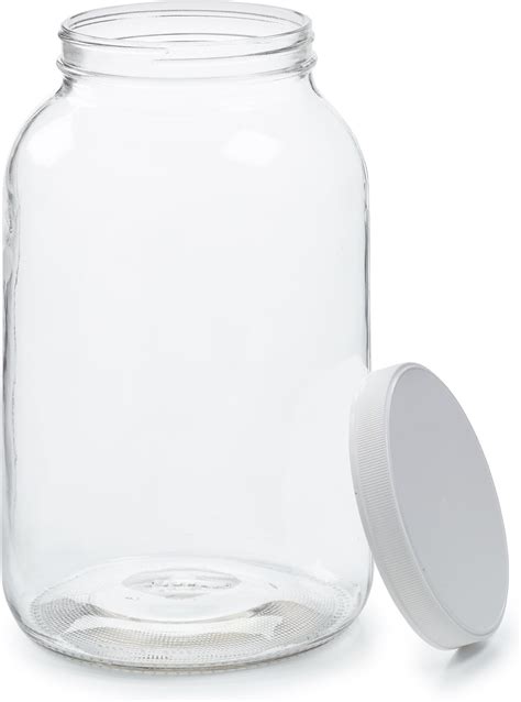 Amazon.com: Empty 1 Gallon Glass Jar w/Airtight Leakproof Plastic Lid ...