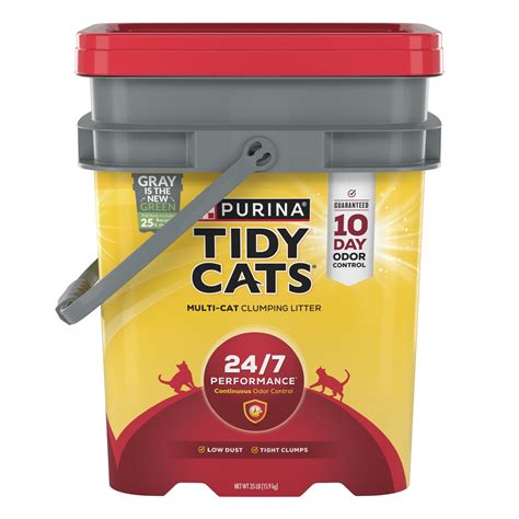 Purina Tidy Cats 24/7 Clumping Cat Litter, Low Dust, Deodorizing, 35 lb ...