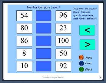 Image result for Comparing Numbers Interactive Game