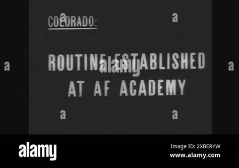 1958 - US Air Force Academy cadets are seen in their dorms and ...