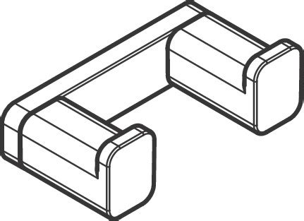 hansgrohe Accessories: AddStoris Q, Towel hook double, Item No. 41755000