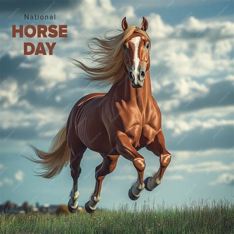 National Horse Day Creative Poster Design Template | Premium AI ...