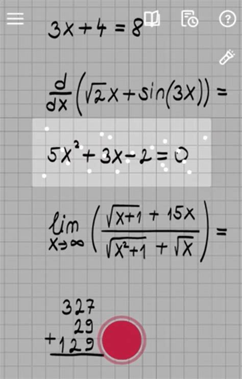 Photomath Application 的图像结果