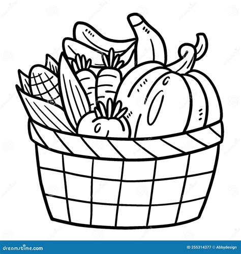 Vegetable Basket Clipart Black And White