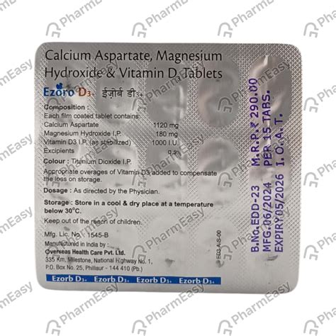Buy Ezorb D3 Plus Strip Of 15 Tablets Online & Save Up to 24% at PharmEasy
