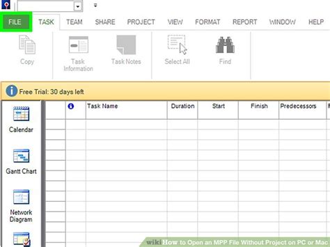 Image result for Open MPP File Project