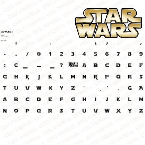 Star Wars Font SVG, Font Svg, Star Wars Alphabet SVG, Font SVG, Digital ...