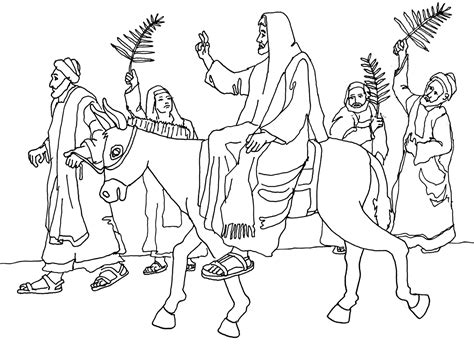 Palm Sunday Coloring Page at GetColorings.com | Free printable ...
