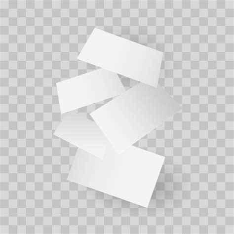 Chute de modèle de cartes de visite réaliste avec une ombre réaliste ...