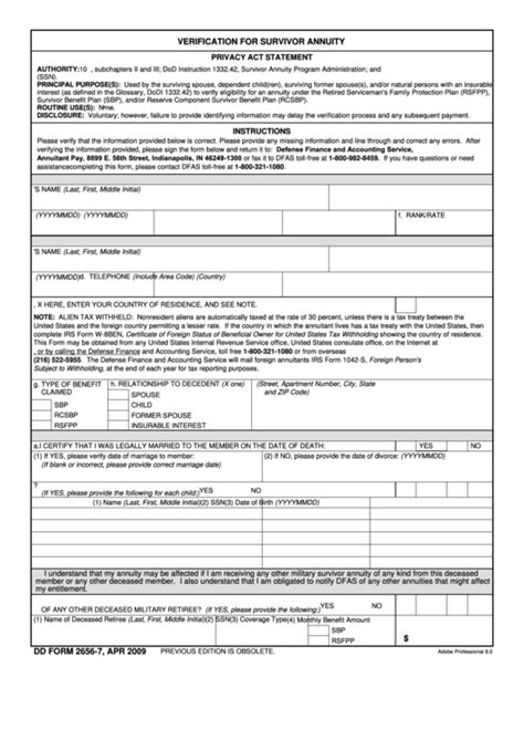 Dd Form 2656 PDF Fillable - Fillable Form 2022