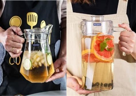 Buy Finster Premium Design Glass Water Juice Jug Combo (1.8 Liter & 1.3 ...