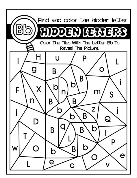 Color By Letter Worksheets - Preschool Coloring Printables