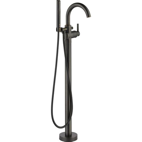 Delta Trinsic Venetian Bronze Floor Mount Freestanding Tub Filler w/Va ...