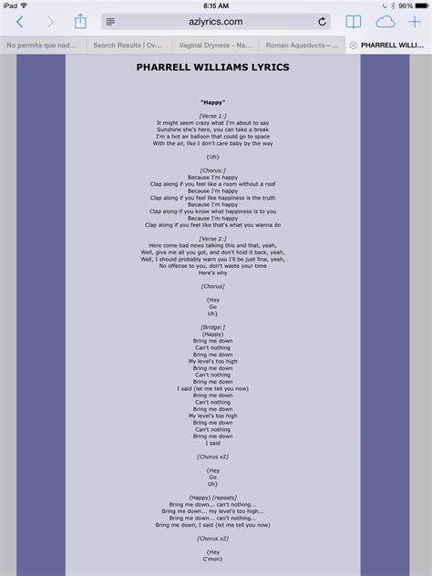 Pharrell Williams Happy Lyrics