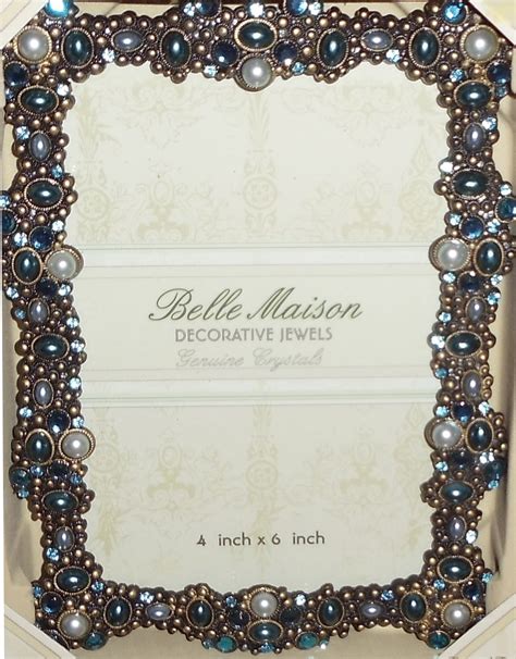 Belle Maison Picture Frame 4" x 6" Blue/Teal ~ Decorative Jewels ...