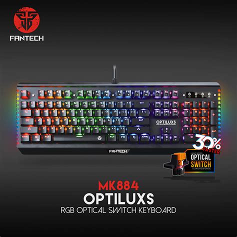 مكانيكال جيمنج كيبورد FANTECH MK884 Optiluxs RGB Optical Switch | الاردن