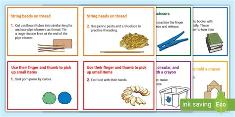 Fine Motor Activity Cards 2 to 3 Year-Olds (teacher made)