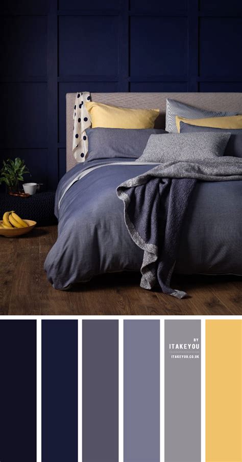 yellow blue and grey bedroom ideas