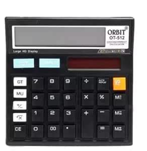 12 Digits Orbit OT-512 Check and Correct Calculator Black Color ...