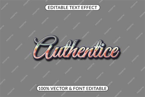 Premium Vector | Editable Glossy and Retro Authentic Text Effects