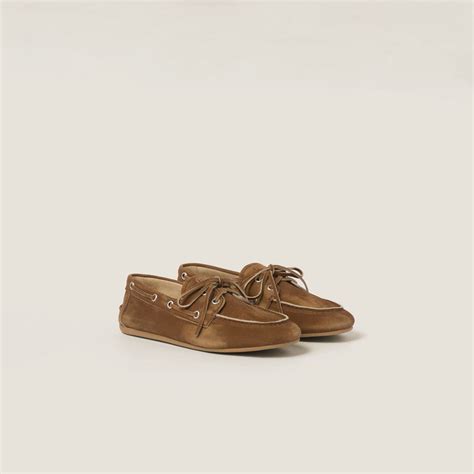 Cinnamon Faded Unlined Suede Loafers | Miu Miu | Suede loafers, Loafers ...