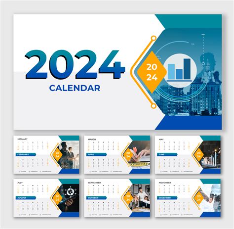 2024 Yearly Powerpoint Calendar Slide Free Printable Templates
